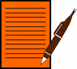 Clipart - Paper,Write,Pen