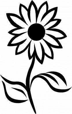 Simple clipart sunflower - Pencil and in color simple clipart sunflower