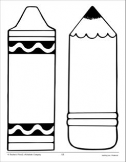 Crayon and Pencil: Large Pattern | school activities ...