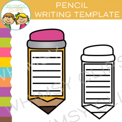 Pencil Writing Template Clip Art , Images & Illustrations ...