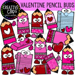 Valentine Pencil Buds: Valentine Clipart {Creative Clips Clipart}