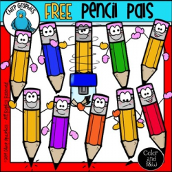 FREE Pencil Pals Clip Art Set - Chirp Graphics