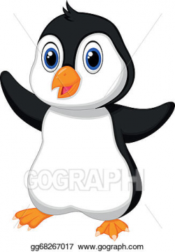 Vector Art - Cute baby penguin cartoon . Clipart Drawing ...