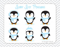 Penguin Clipart, Boy Penguin Clipart, Baby Penguin Clipart, Baby penguin,  Blue Penguins, Commercial Use, INSTANT DOWNLOAD