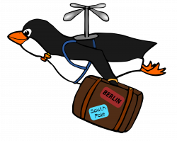 Clipart - Migrating Penguin