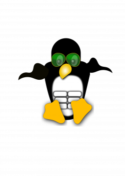 Clipart - Linux Logo Penguin white