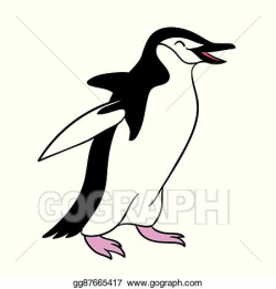EPS Illustration - Cute chinstrap penguin in cartoon style ...