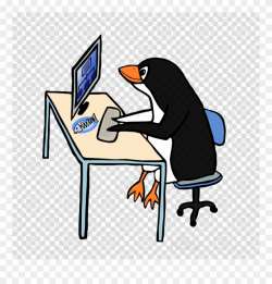 Penguin At Computer Clipart Penguin Tux Clip Art - Png ...