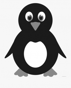 Cute Penguin Animal Free Black White Clipart Images - Draw ...