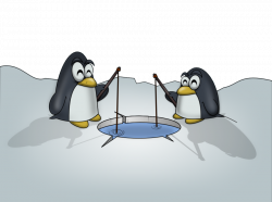 Fishing Cartoon clipart - Penguin, Fishing, Fish ...