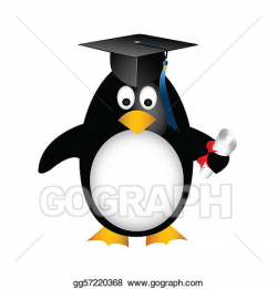 Vector Clipart - Graduation penguin. Vector Illustration ...