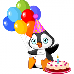Birthday Party Penguin | Animal Icons | Happy cartoon, Cute ...