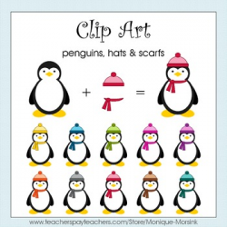Penguin Clip Art - Hats and scarfs