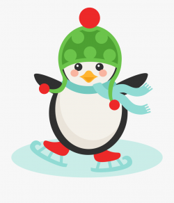 Pin By Shannon On S Svg Mkc Ⓒ - Penguin Ice Skating Clip ...