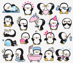 Premium Vector Clipart - Kawaii Pearl the Penguin - Cute ...