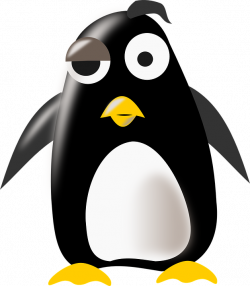 King Penguin clipart linux - Pencil and in color king penguin ...