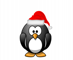 clipartist.net » Clip Art » penguin santa hat xmas christmas twitter SVG