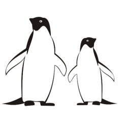 Free Line Traced Black & White Penguinss Clipart and Vector ...