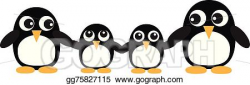 Vector Art - A penguin family. Clipart Drawing gg75827115 ...