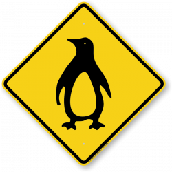 Penguin Crossing Signs