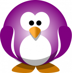 Purple Penguin | Purple Penguin clip art - vector clip art online ...