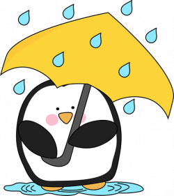 Penguin in the Rain | PLPs | Clip art, Penguin illustration, Art