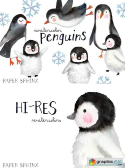 Watercolor Penguins Clipart » Free Download Vector Stock ...
