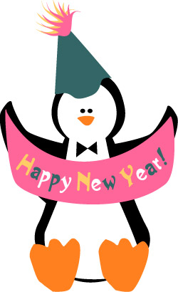 Happy New Year Penguin Banner | Clipart Panda - Free Clipart ...
