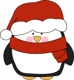 Penguin in a Santa Hat Clip Art - Penguin in a Santa Hat Image