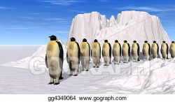 Stock Illustration - Penguins walk. Clipart gg4349064 - GoGraph
