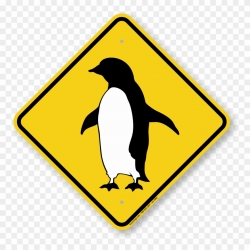 Penguin Walking Symbol Crossing Sign - Symbol Clipart ...