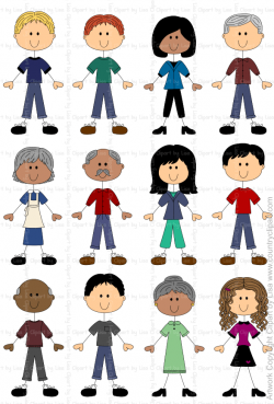 Stick Figures and Faces Family Graphics | Country Clipart by Lisa