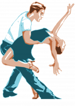 Clipart - Dancers in Two-Tone Color