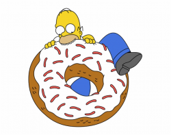 Dunkin Donuts Clipart Simpson Donut - Cartoon People Eating ...