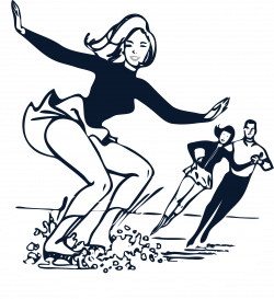 Clipart - Ice Skating Coloring Page