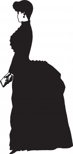 Clipart - Old Fashioned Victorian Woman Silhouette