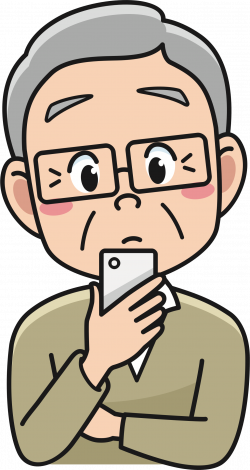 Clipart - Senior with Smartphone
