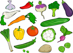 Clipart - Smorgasboard Of Vegetables
