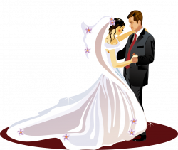 Wedding invitation Bridegroom Clip art - The bride and groom dance ...