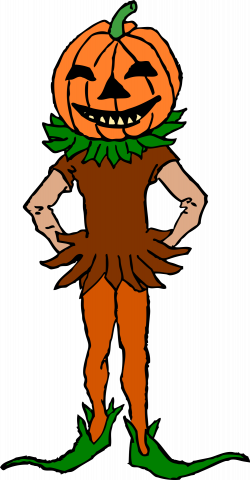 Clipart - Pumpkin Boy Color Version