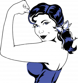 Clipart - Woman Flexing Muscle