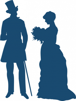 OnlineLabels Clip Art - Old-Fashioned Couple