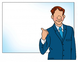 Business Clip Art by Phillip Martin, Businessman at Board
