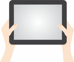 Clipart - Person Holding Tablet