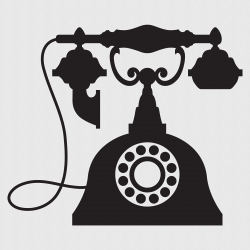 Details about VINTAGE TELEPHONE Wall Sticker, Old Phone Wall ...