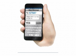 Photo Of A Hand Holding A Mobile Phone - Opt In Text ...