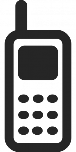 Black white drawing mobile phone cell free image