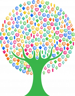 Clipart - Colorful Gems Tree