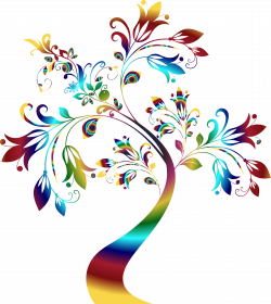 Clipart - Colorful Floral Tree 3