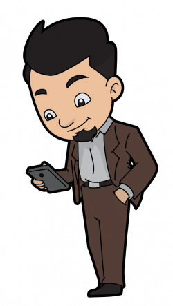 File:A Cartoon Businessman Reading A Text Message.svg - Wikimedia ...
